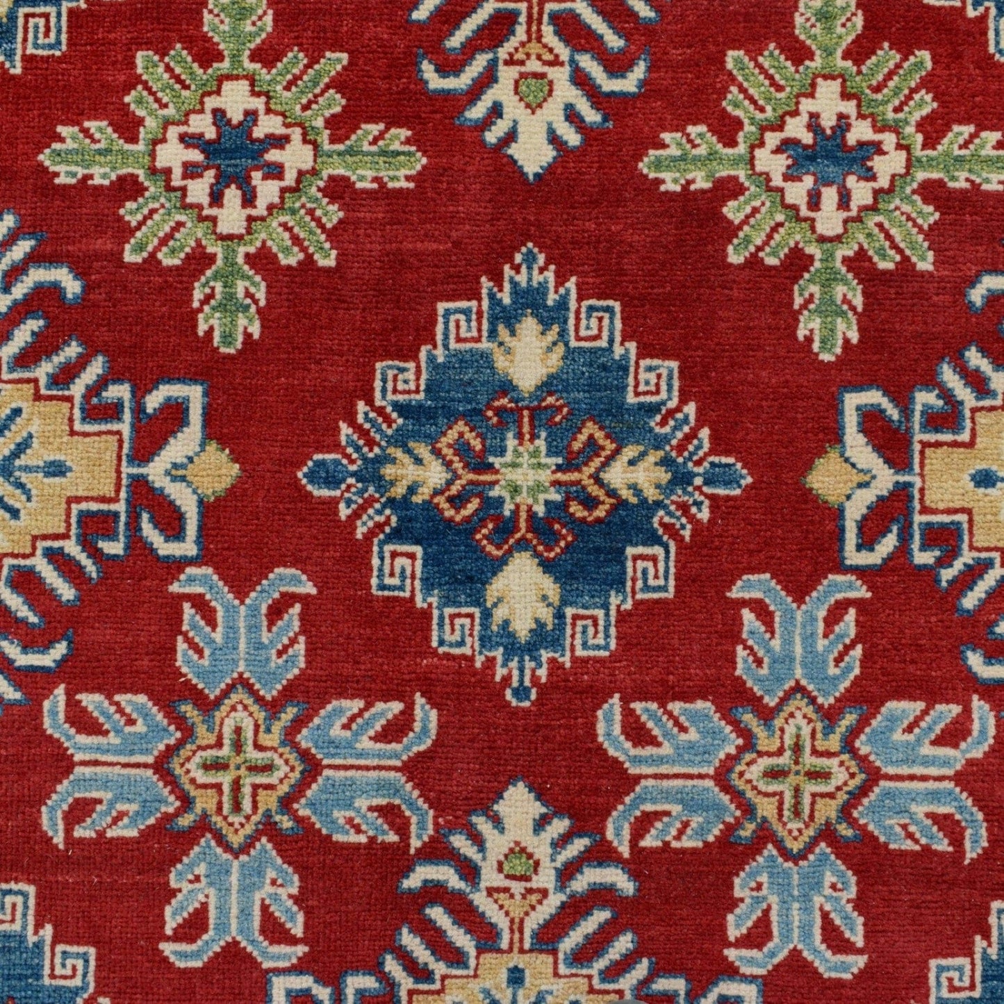 Red All-Over Geometric Super Kazak Oriental Area Rug 9x12