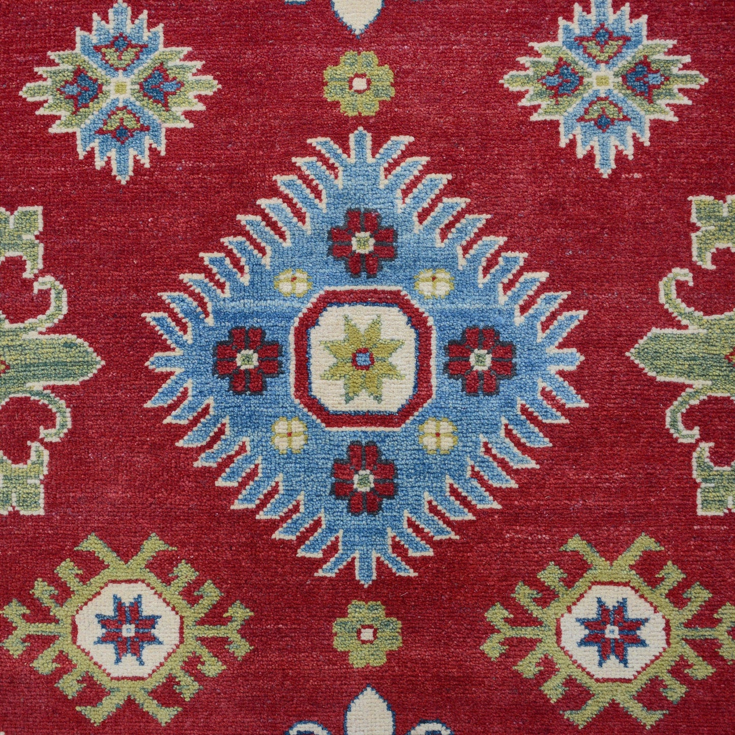 Red All-Over Geometric Super Kazak Oriental Area Rug 8x10