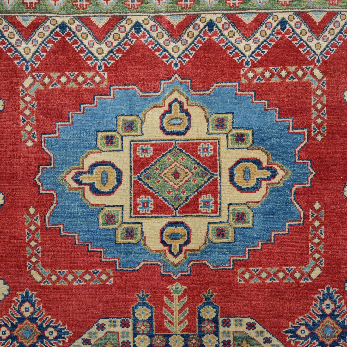 Red Geometric Super Kazak Oriental Area Rug 8x10