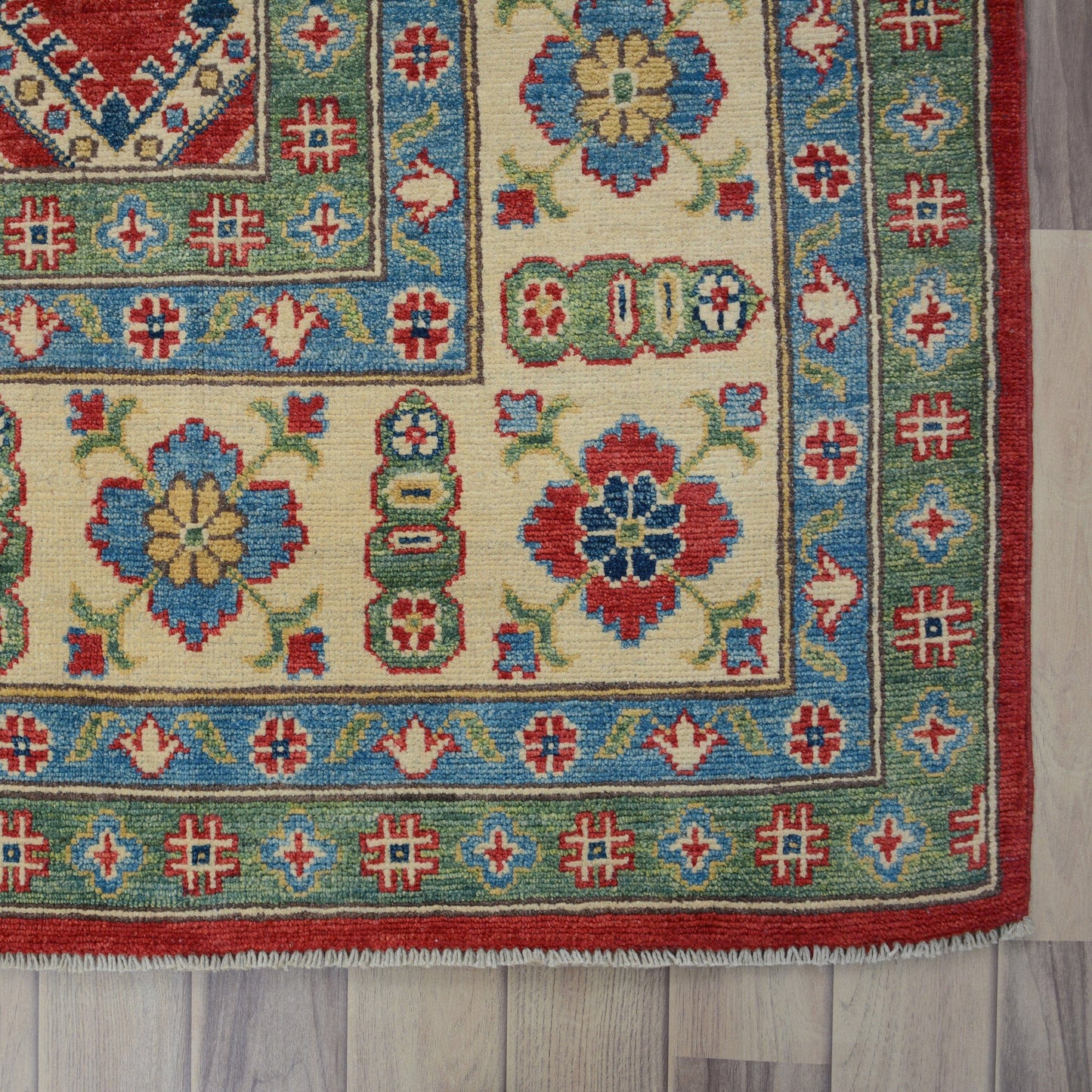 Red Geometric Super Kazak Oriental Area Rug 8x10