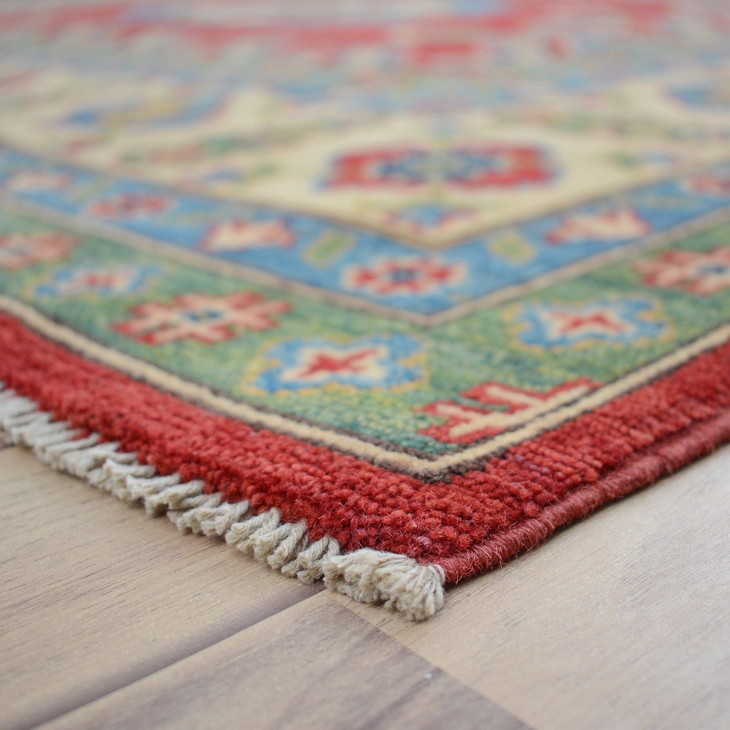 Red Geometric Super Kazak Oriental Area Rug 8x10