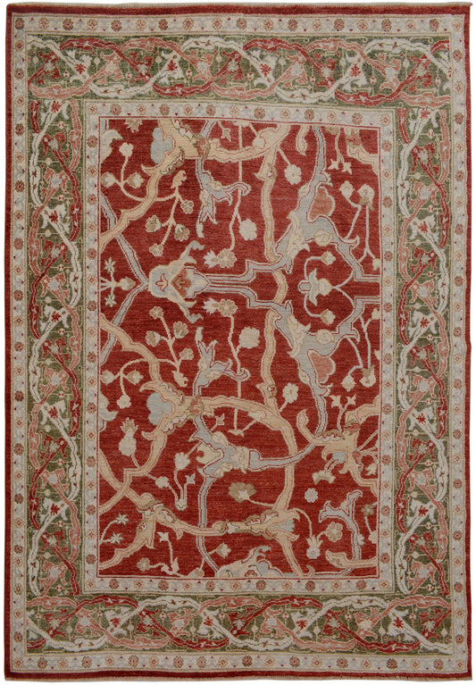 Floral Vegetable Dye Oushak Turkish Oriental Area Rug 8x10