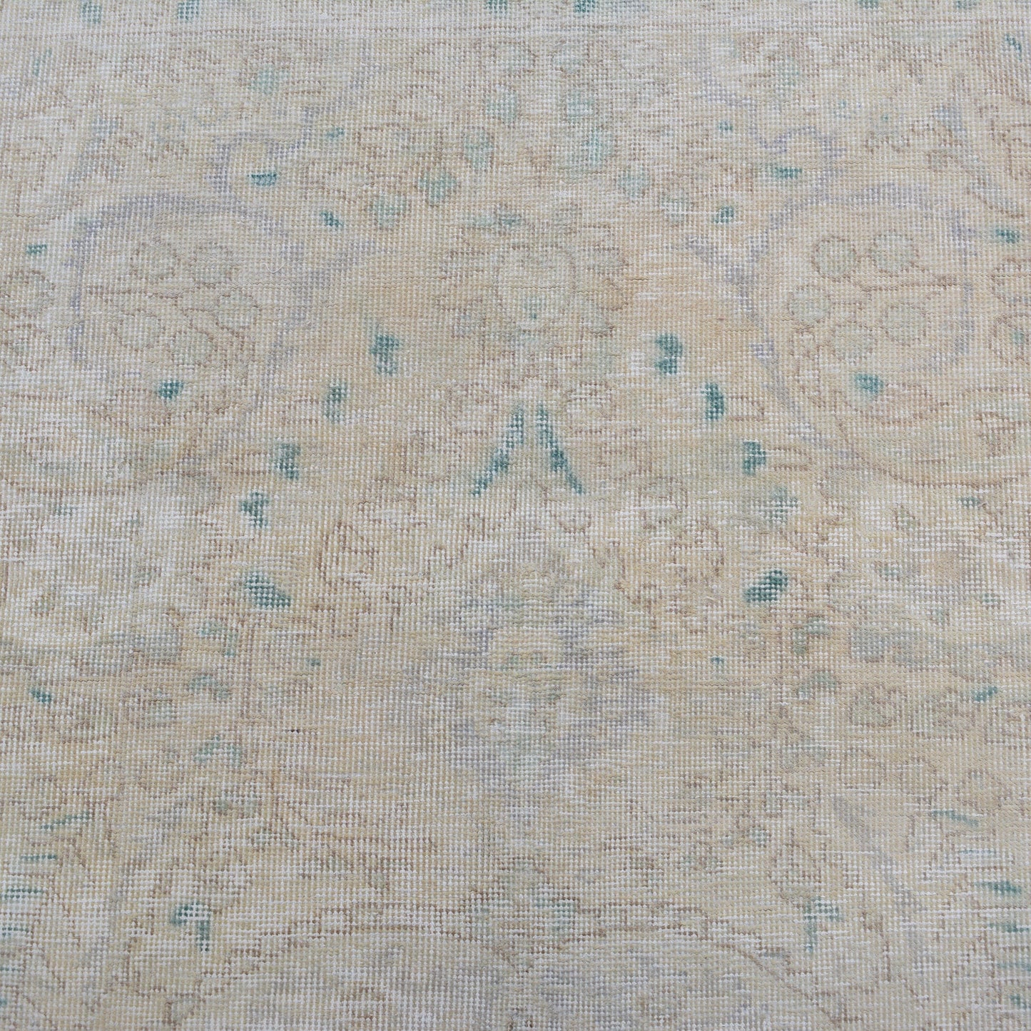 Muted Floral Tabriz Persian Distressed Area Rug 6x9