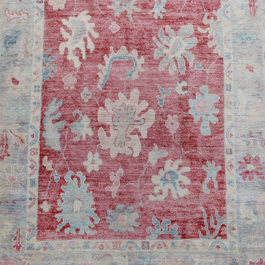 All-Over Vegetable Dye Oushak Turkish Area Rug 6x9