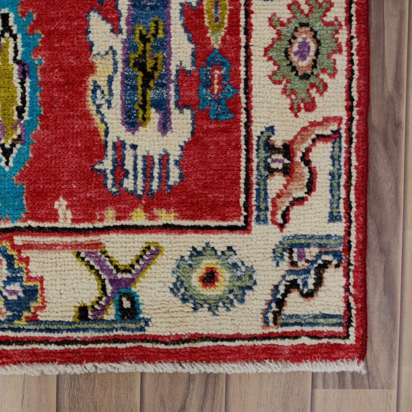 Vegetable Dye Oushak Turkish Runner Rug 3x13