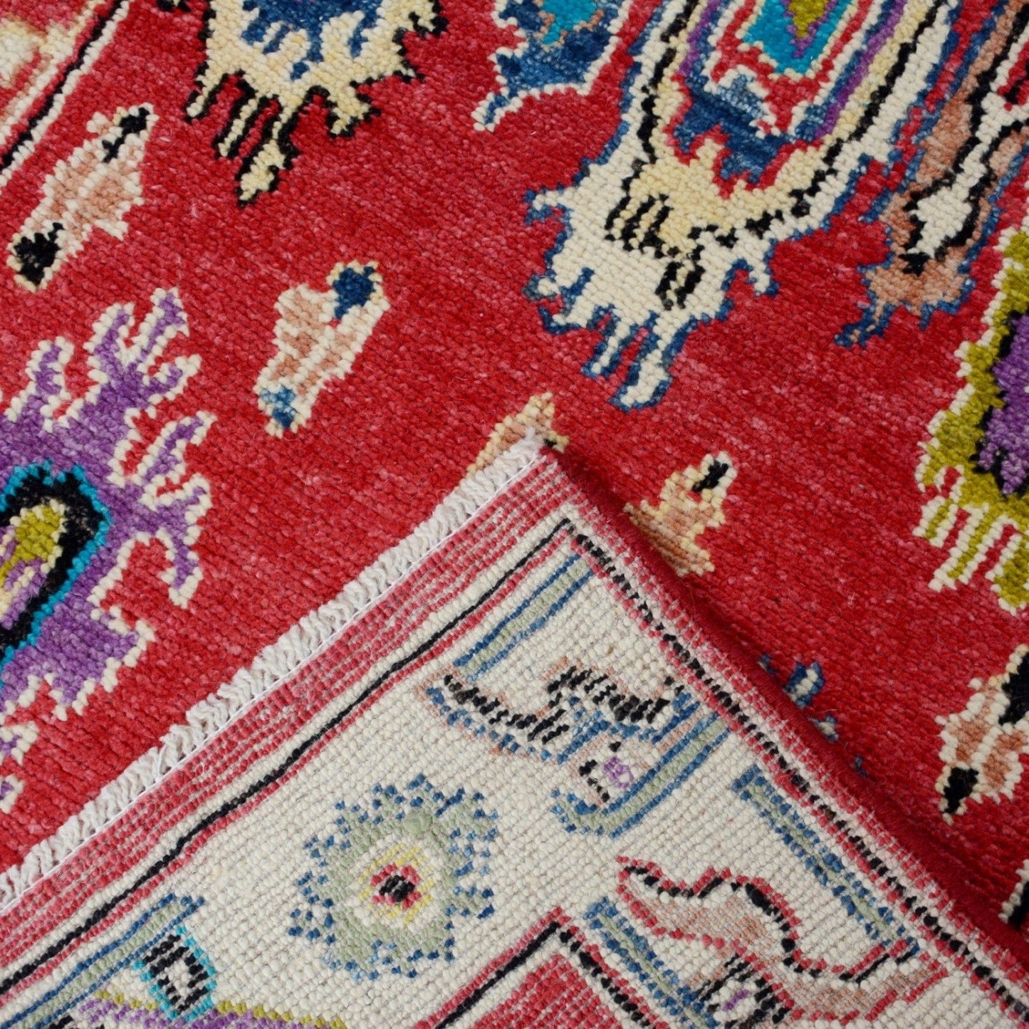 Vegetable Dye Oushak Turkish Runner Rug 3x13