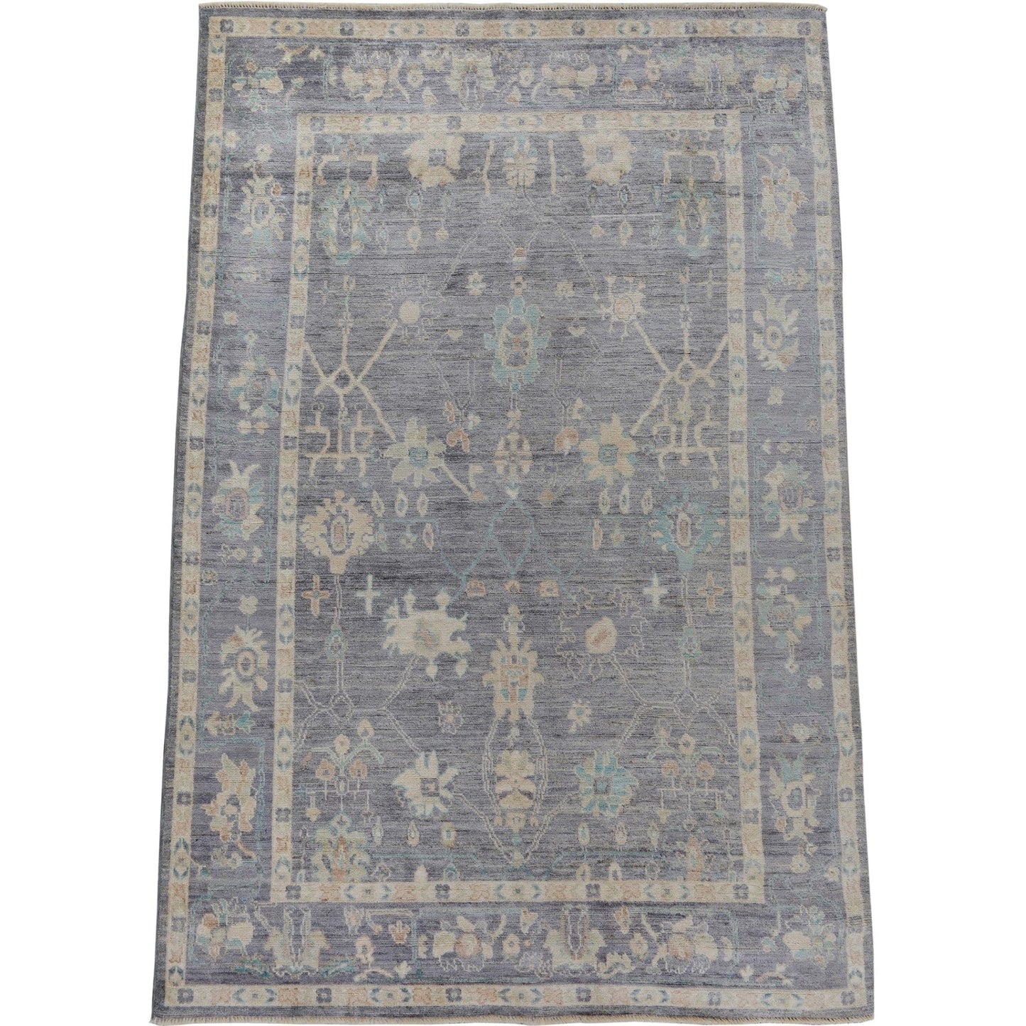 All-Over Oushak Turkish Vegetable Dye Area Rug 6x9