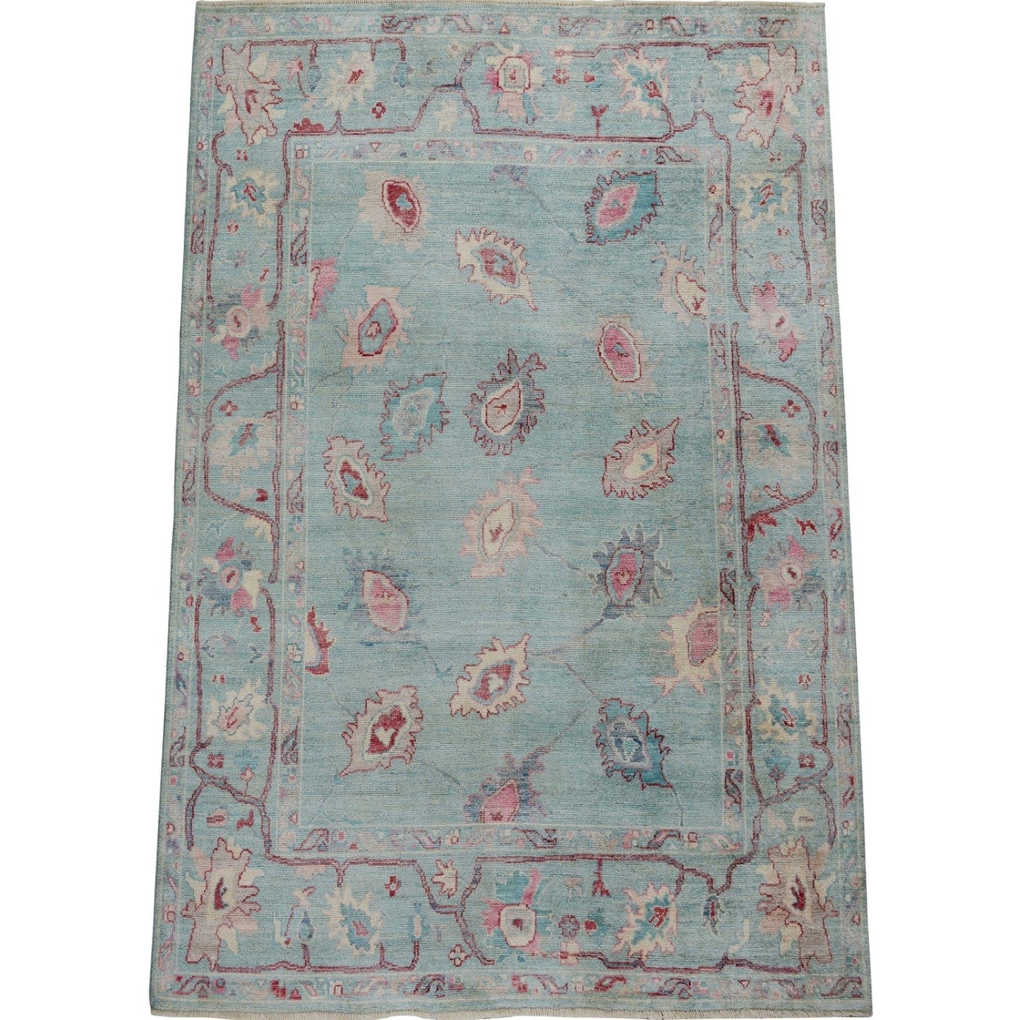 All-Over Oushak Vegetable Dye Turkish Area Rug 8x10