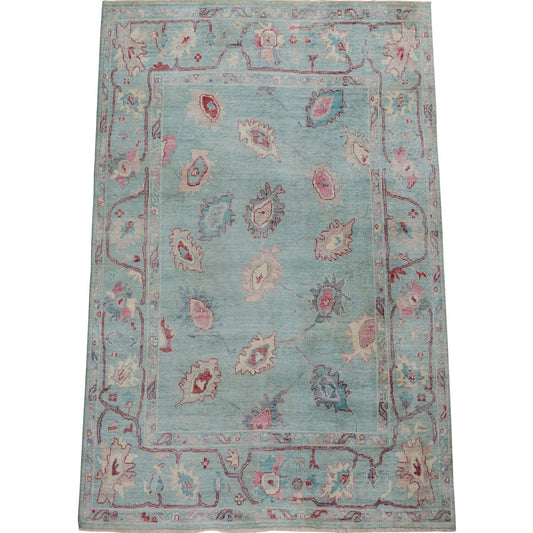 All-Over Oushak Vegetable Dye Turkish Area Rug 8x10