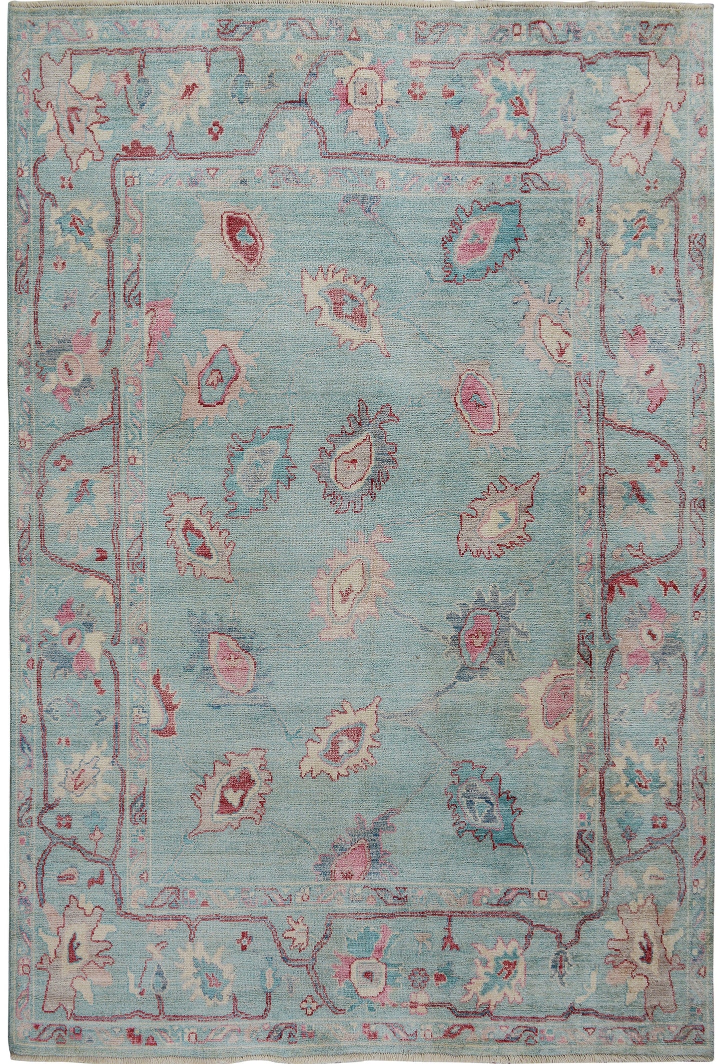 All-Over Oushak Vegetable Dye Turkish Area Rug 8x10