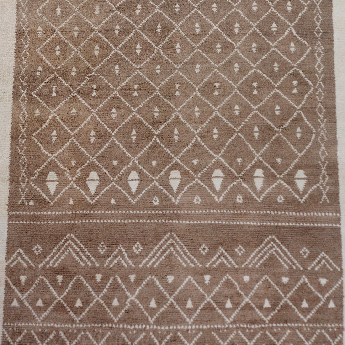 Brown Tribal Geometric Moroccan Area Rug 8x10