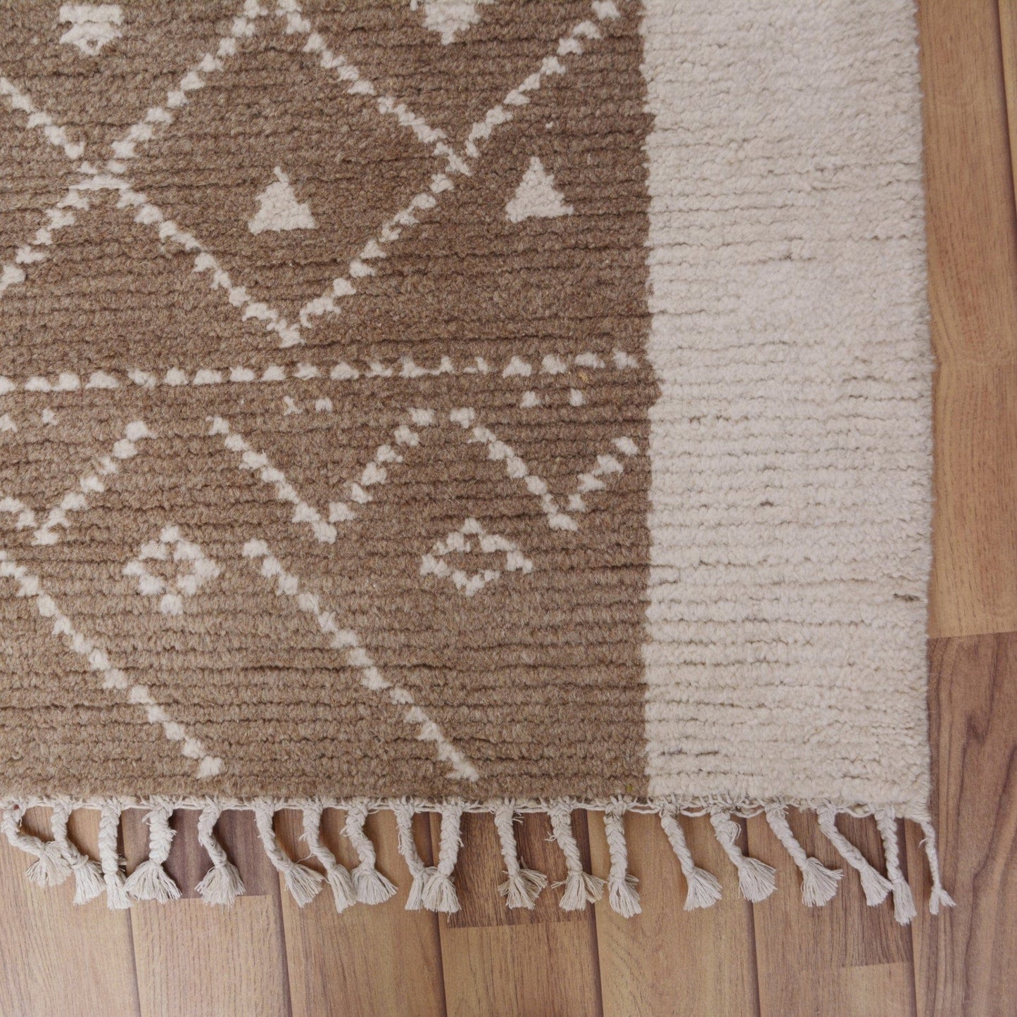 Brown Tribal Geometric Moroccan Area Rug 8x10