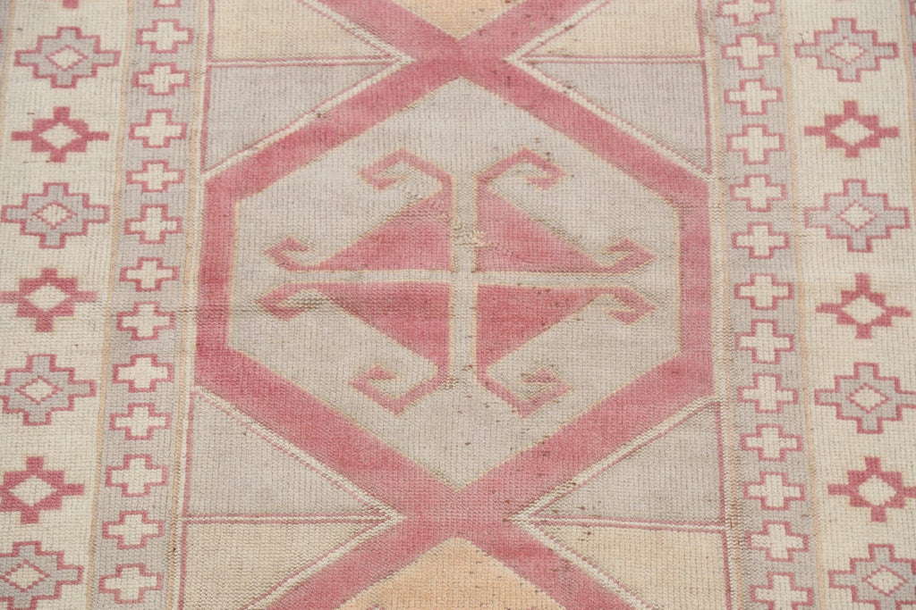 Vintage Geometric Anatolian Turkish Area Rug 4x6