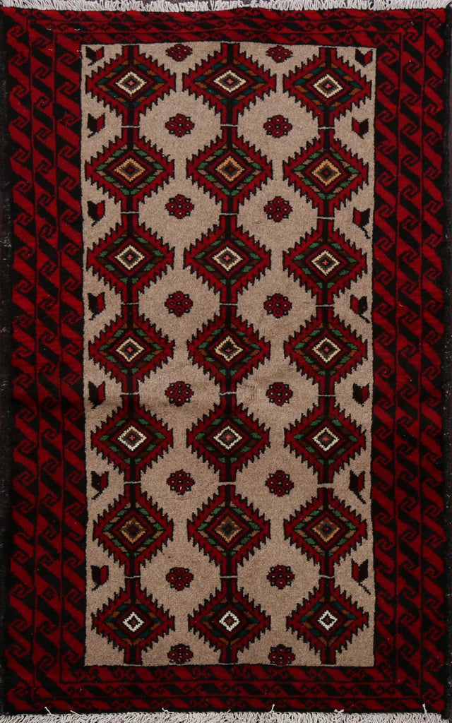 Geometric Balouch Afghan Oriental Rug 3x5