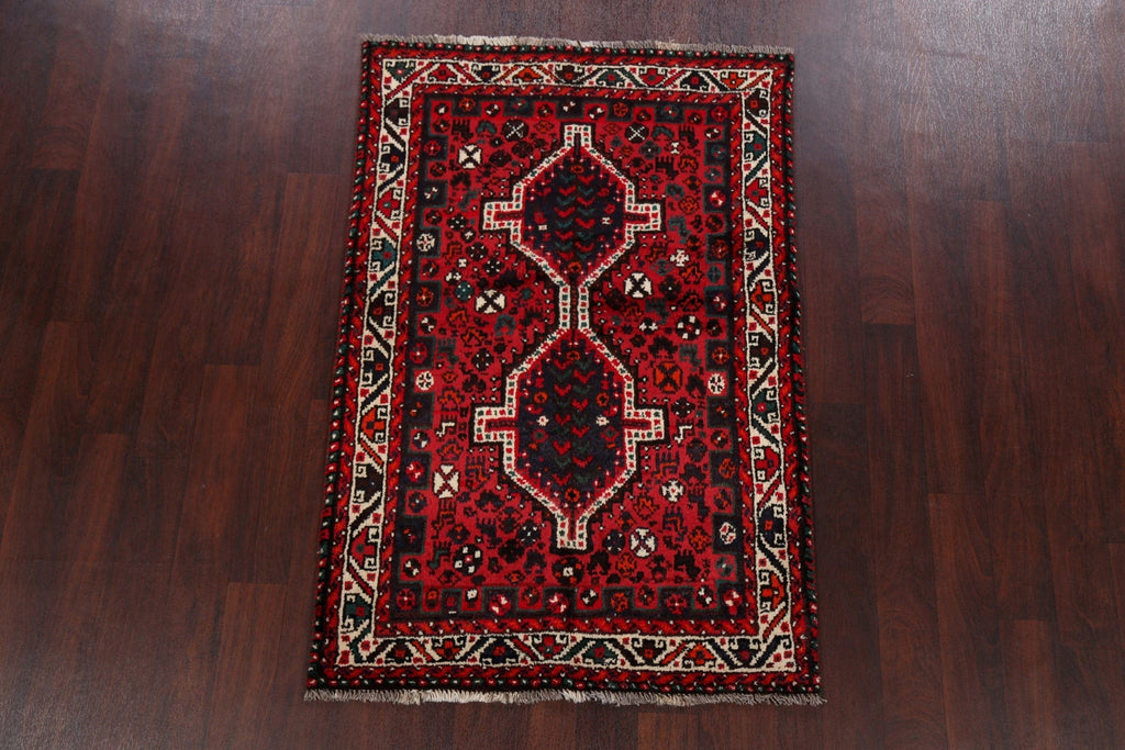 Tribal Geometric Shiraz Persian Area Rug 4x5