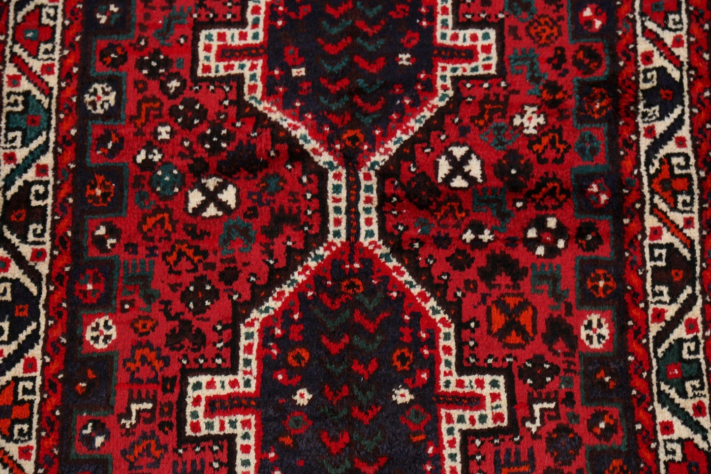 Tribal Geometric Shiraz Persian Area Rug 4x5