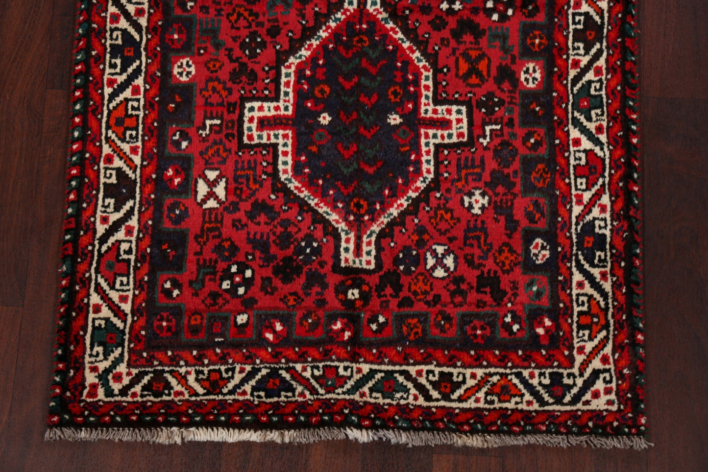 Tribal Geometric Shiraz Persian Area Rug 4x5