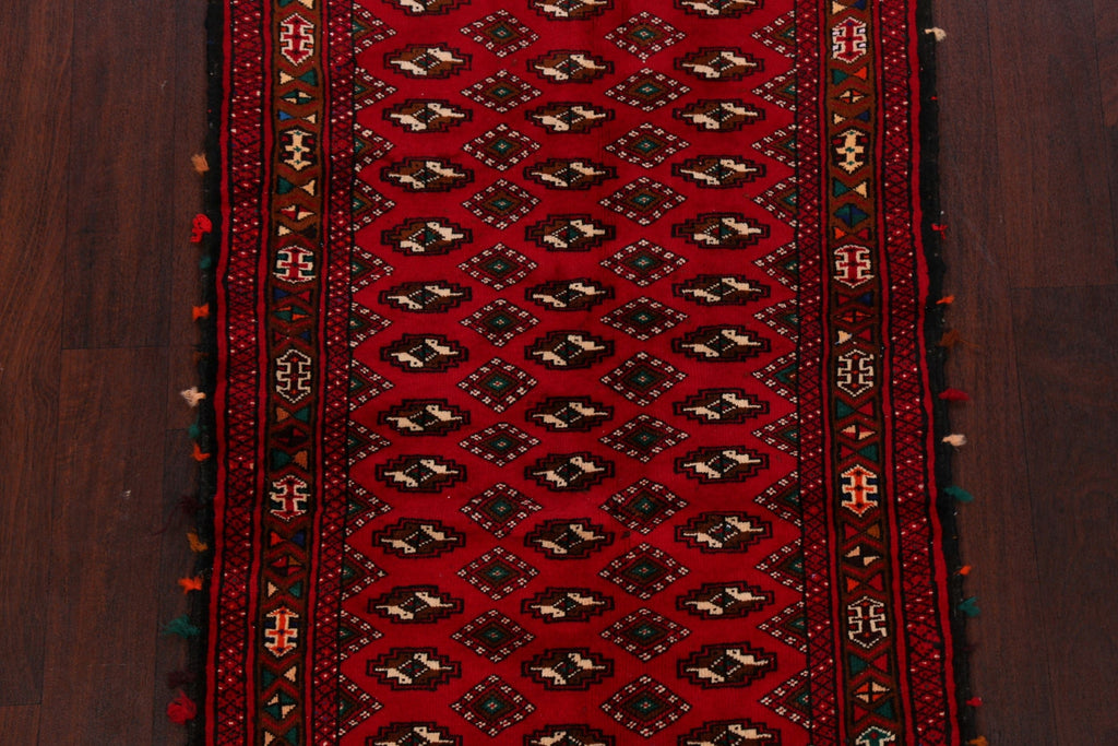 Geometric Red Balouch Oriental Area Rug 3x5