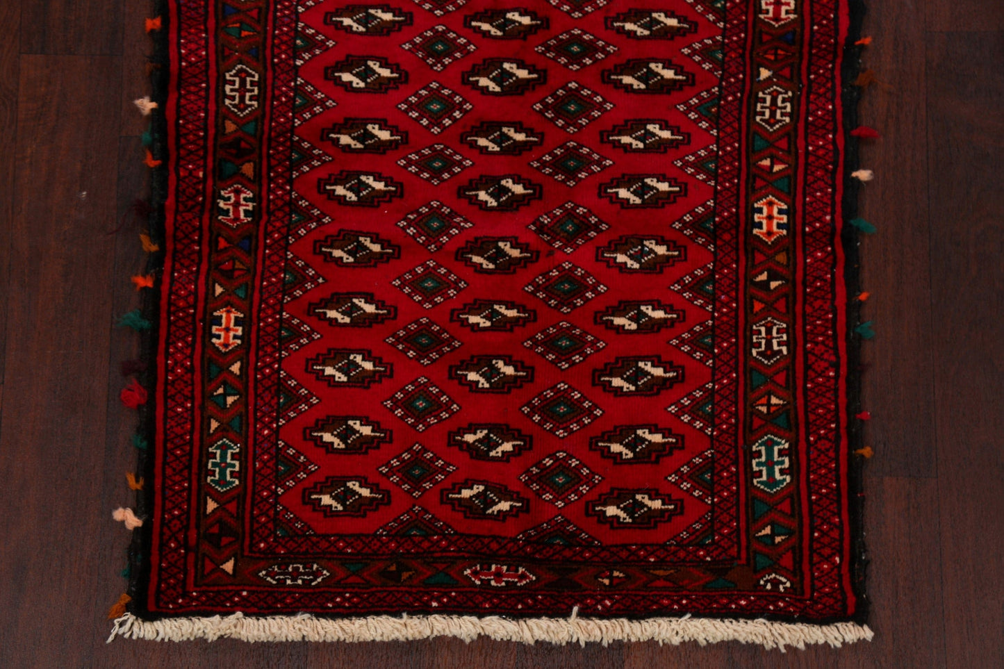 Geometric Red Balouch Oriental Area Rug 3x5