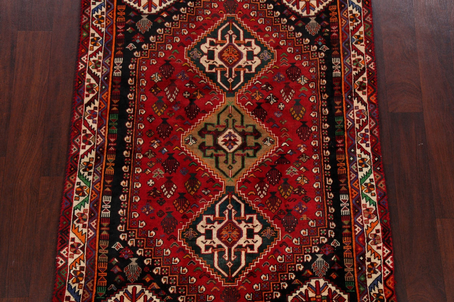 100% Vegetable Dye Abadeh Nafar Persian Area Rug 4x5