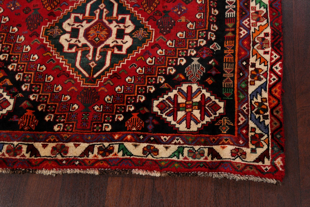 100% Vegetable Dye Abadeh Nafar Persian Area Rug 4x5