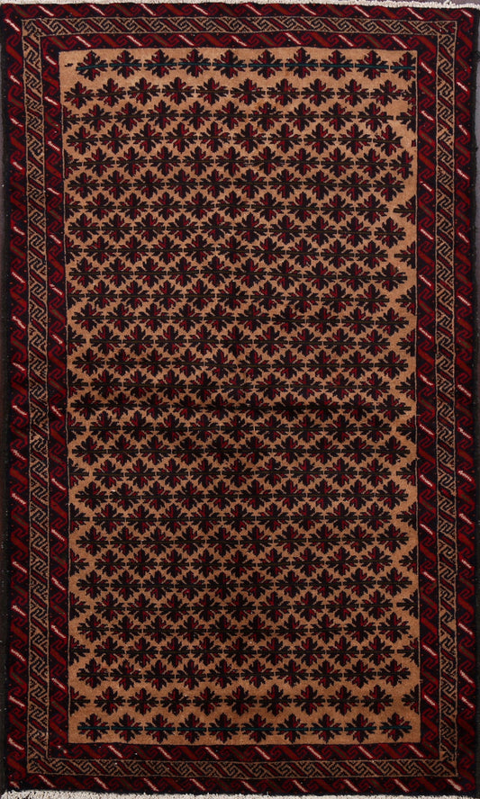 Geometric Balouch Afghan Oriental Area Rug 3x6