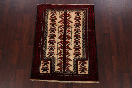 Geometric Balouch Afghan Oriental Area Rug 3x5