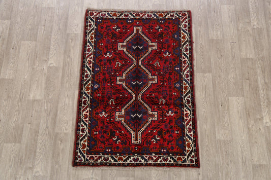 Tribal Geometric Shiraz Persian Area Rug 4x5