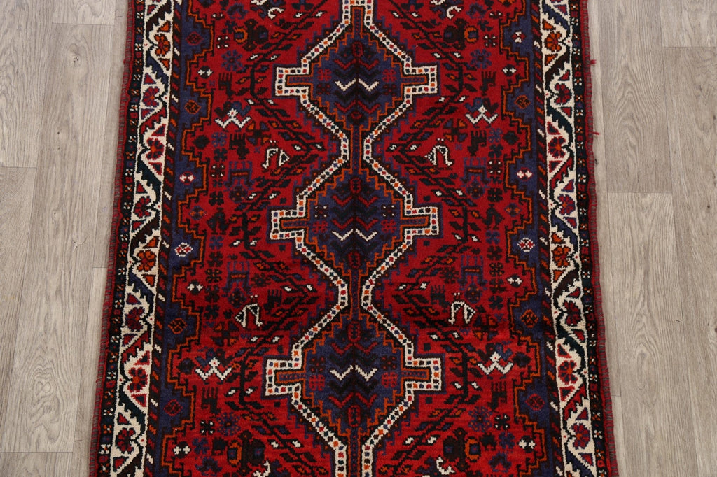 Tribal Geometric Shiraz Persian Area Rug 4x5