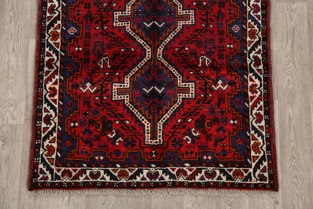 Tribal Geometric Shiraz Persian Area Rug 4x5