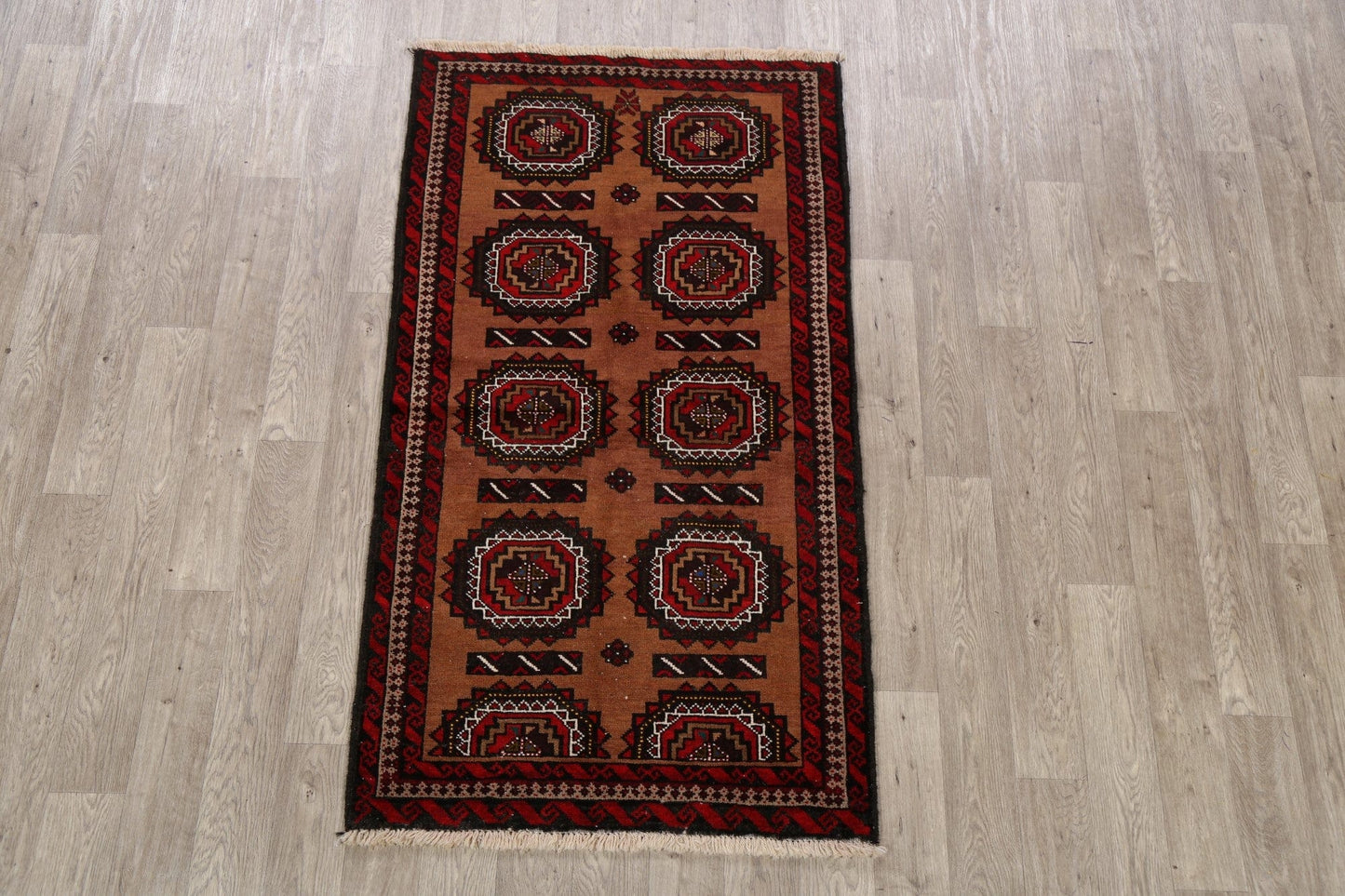 Geometric Balouch Afghan Oriental Area Rug 3x6