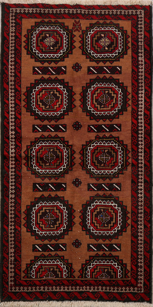 Geometric Balouch Afghan Oriental Area Rug 3x6