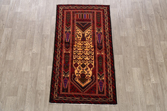 Geometric Balouch Afghan Oriental Area Rug 3x6