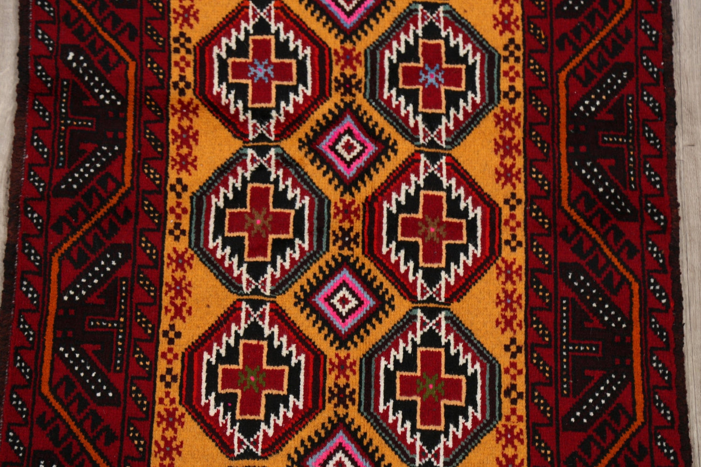 Geometric Balouch Afghan Oriental Area Rug 3x6