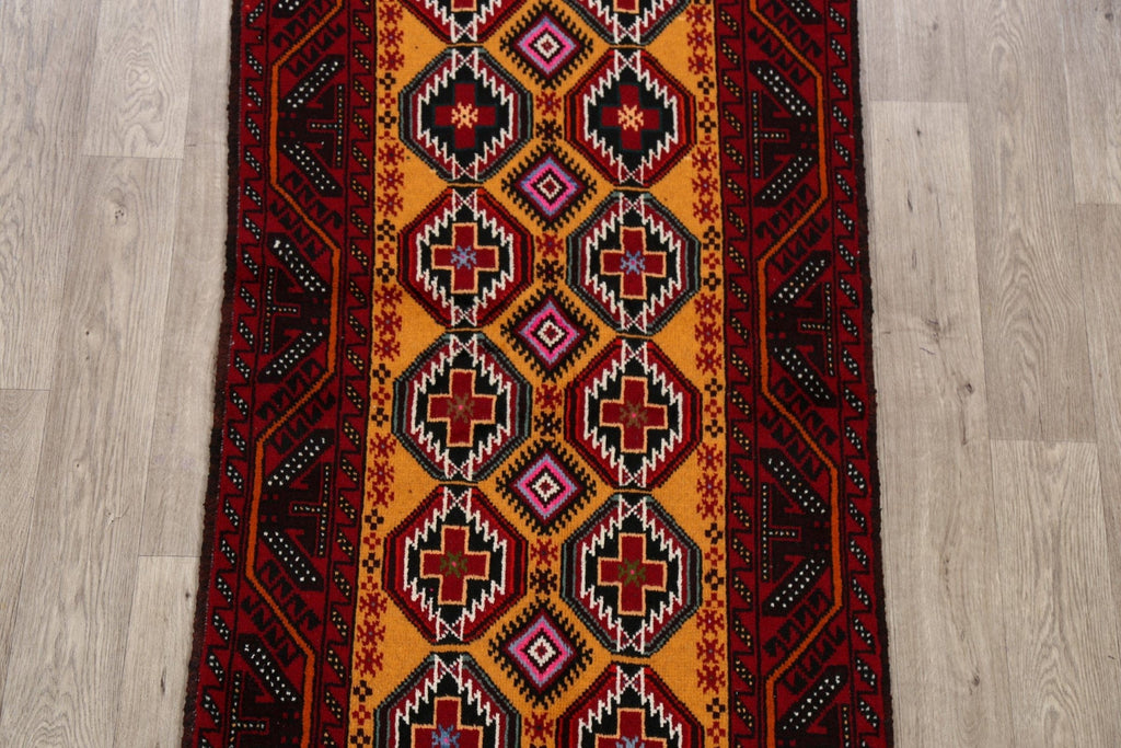 Geometric Balouch Afghan Oriental Area Rug 3x6