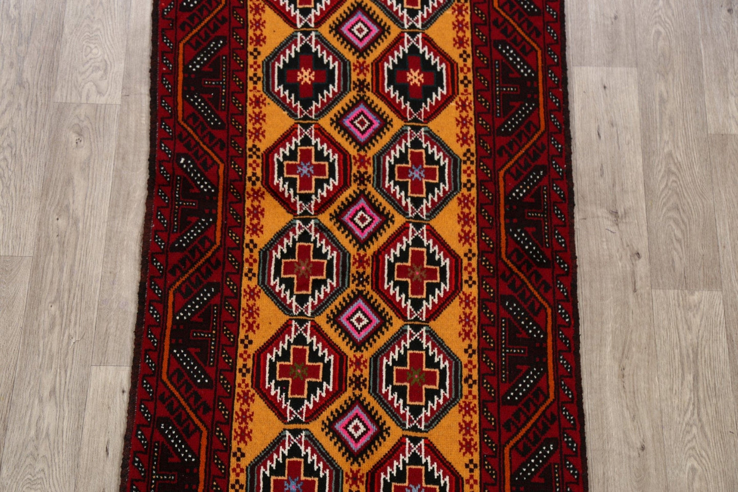 Geometric Balouch Afghan Oriental Area Rug 3x6