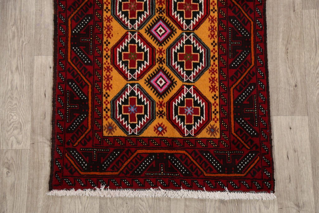 Geometric Balouch Afghan Oriental Area Rug 3x6