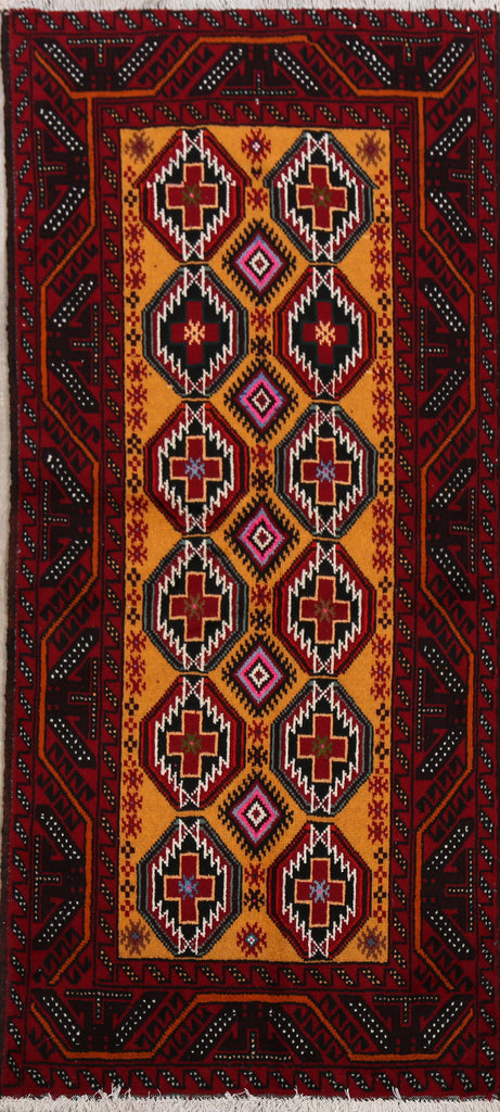 Geometric Balouch Afghan Oriental Area Rug 3x6