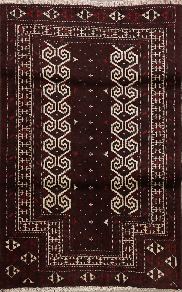 Geometric Balouch Afghan Oriental Area Rug 3x4