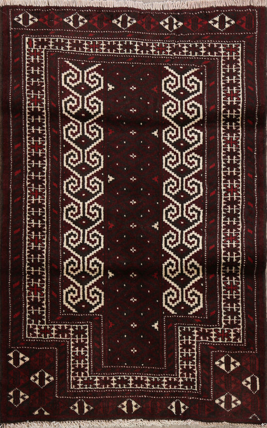 Geometric Balouch Afghan Oriental Area Rug 3x4