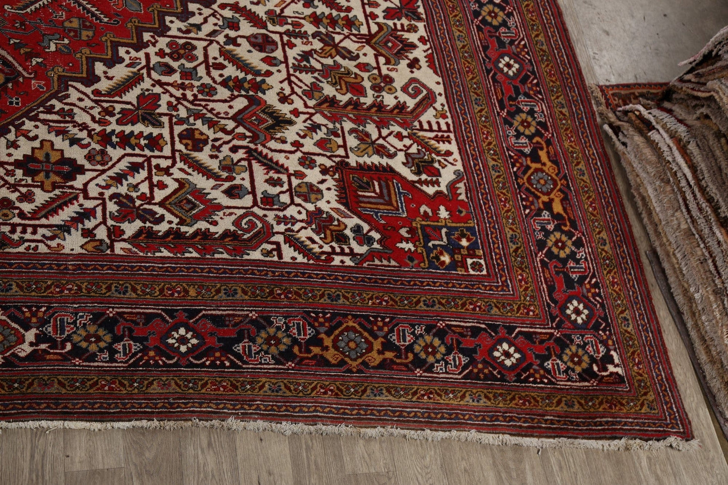 Antique 100% Vegetable Dye Heriz Persian Rug 13x23