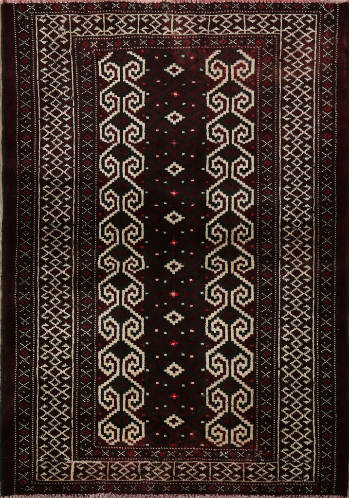 Geometric Balouch Persian Area Rug 3x4