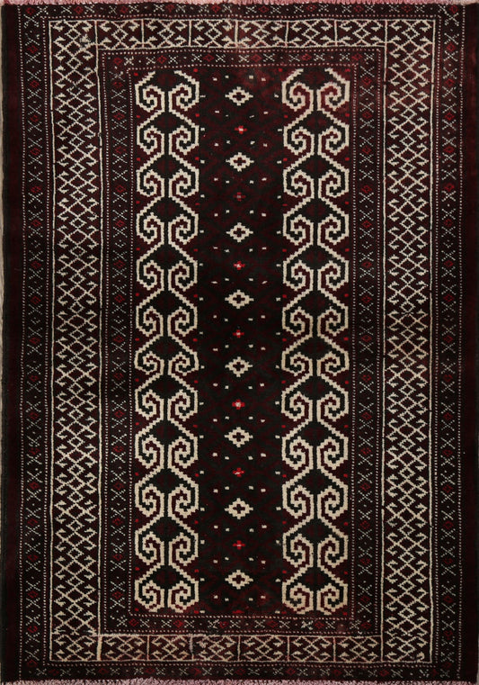 Geometric Balouch Persian Area Rug 3x4