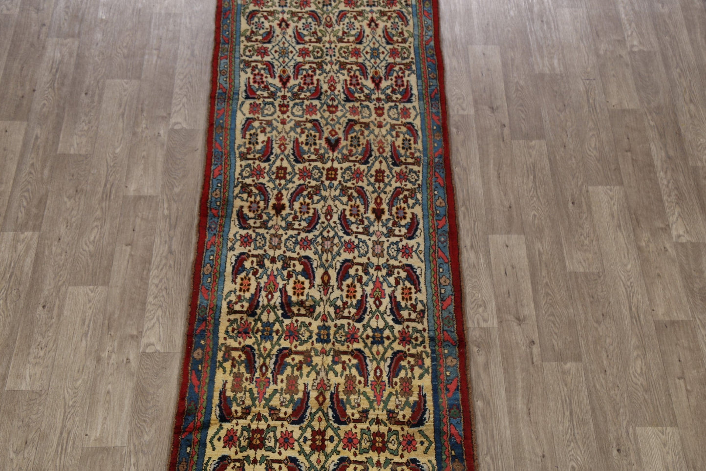 Antique Sultanabad Persian Runner Rug 3x13