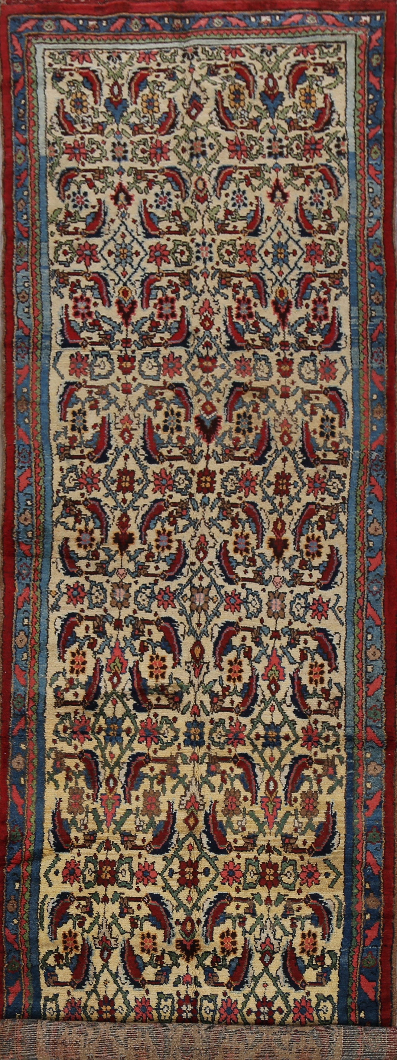 Antique Sultanabad Persian Runner Rug 3x13