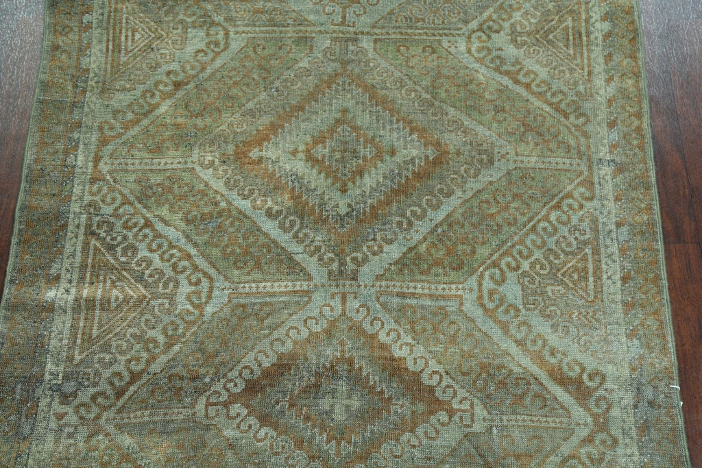 Pre-1900 Antique Geometric Khotan Egyptian Runner Rug 4x8