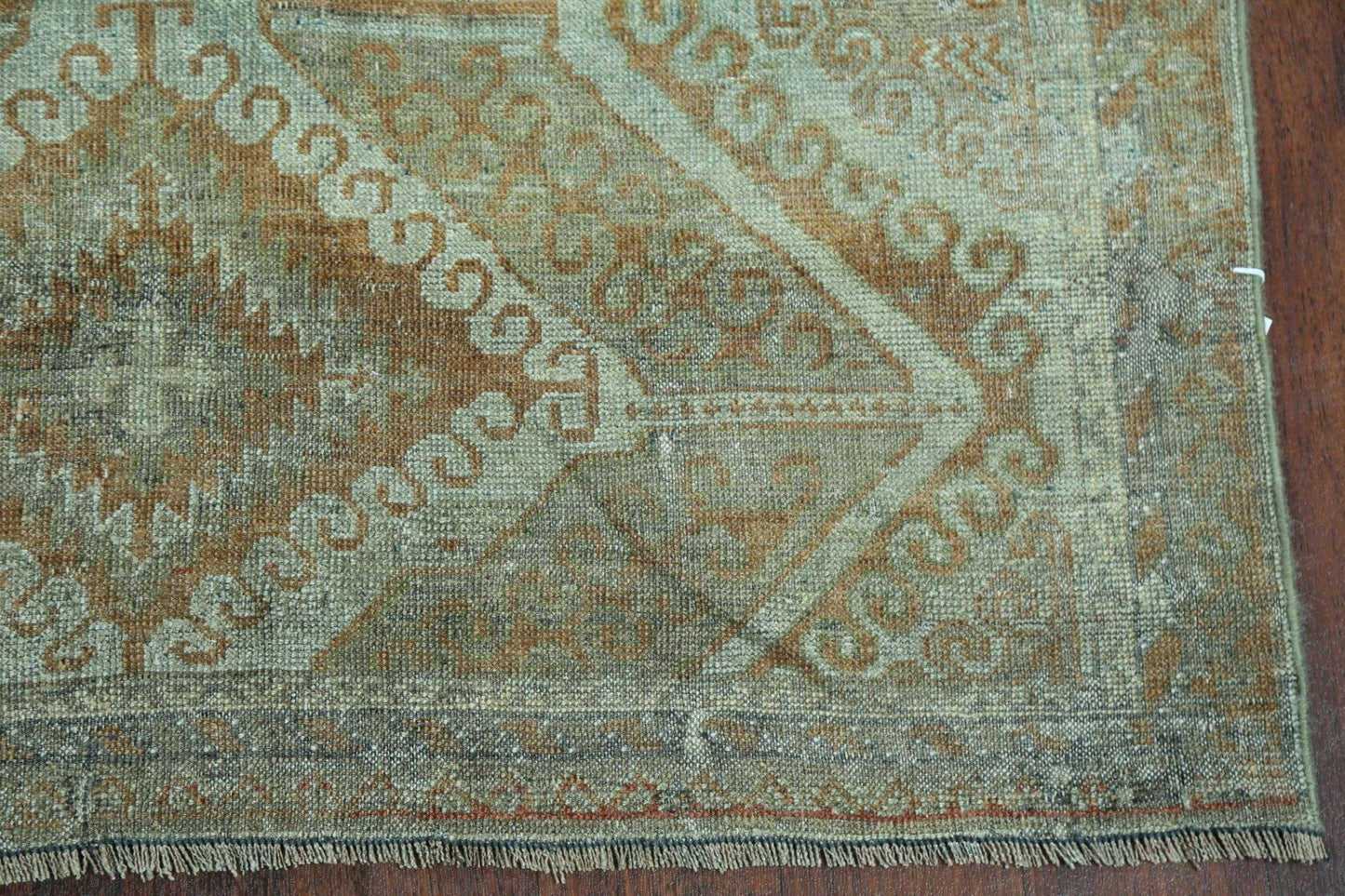 Pre-1900 Antique Geometric Khotan Egyptian Runner Rug 4x8