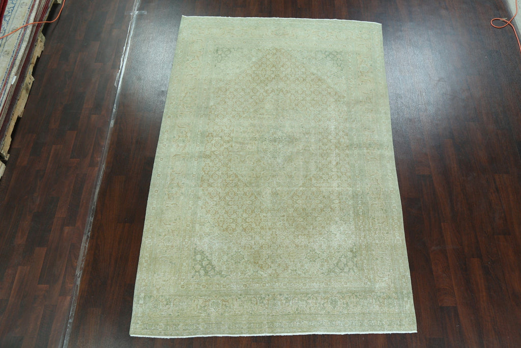 Antique Geometric Tabriz Persian Area Rug 6x9