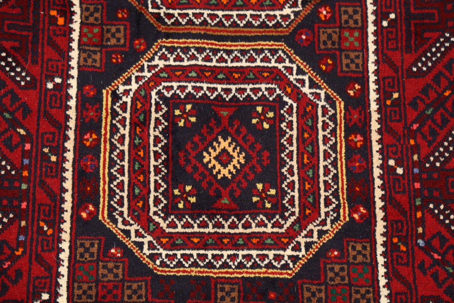 Tribal Geometric Balouch Oriental Area Rug 3x6