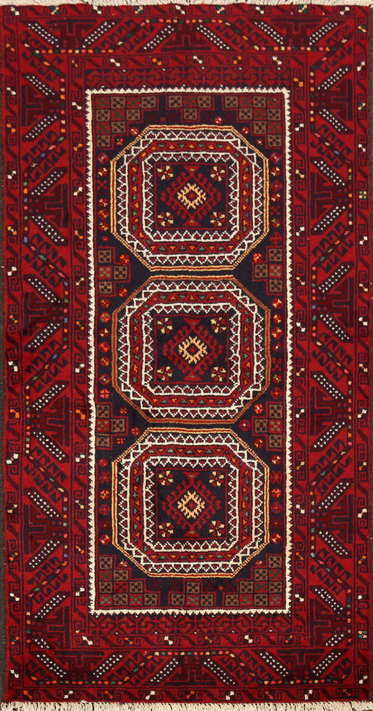 Tribal Geometric Balouch Oriental Area Rug 3x6